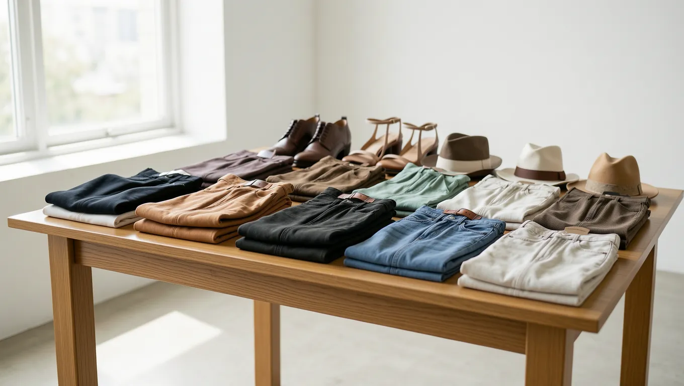 Curated vintage clothing items for an e-commerce shop