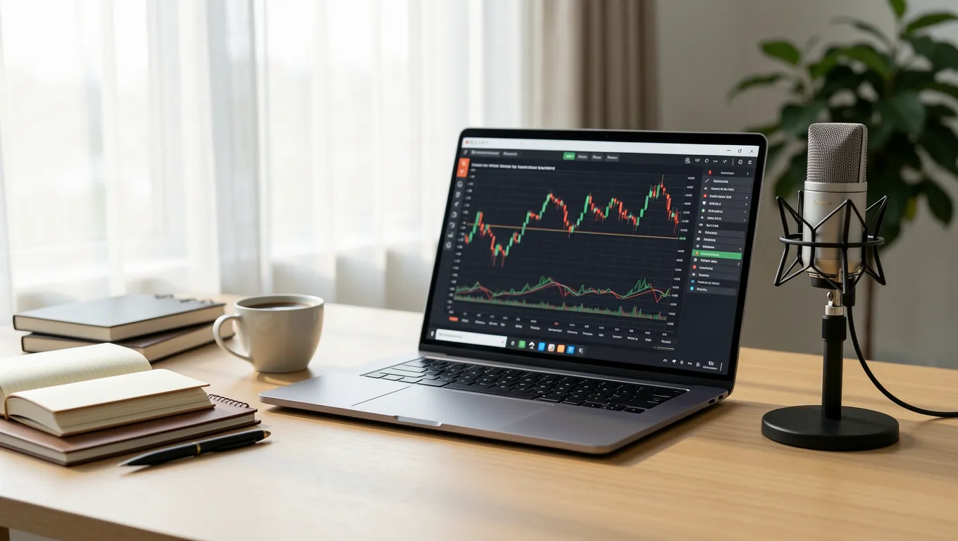 A professional desk setup for someone learning how to start a finance blog key tips for beginners in 2026