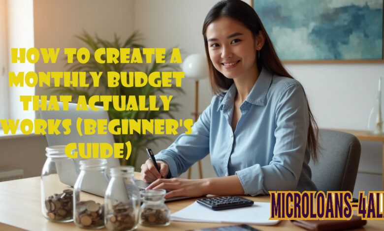 How to Create a Monthly Budget That Actually Works (Beginner's Guide)